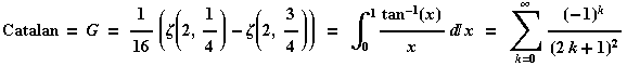 Catalan's constant
